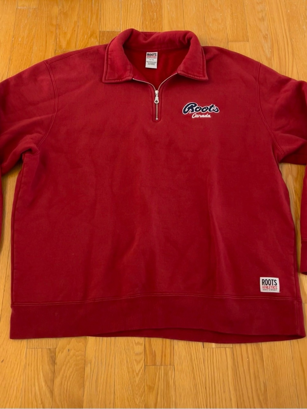 Vintage Roots Red Half-Zip Sweatshirt